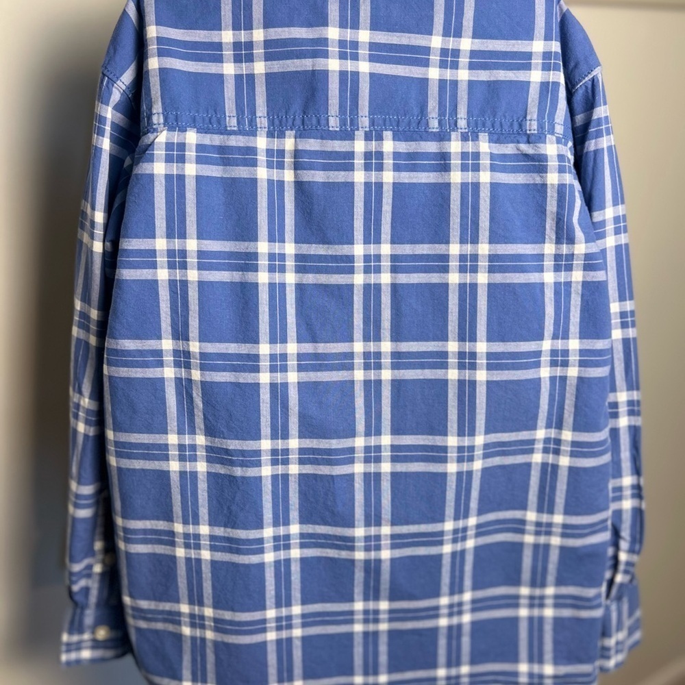 Carter’s boys blue plaid button down shirt size 8 - Picture 3 of 5